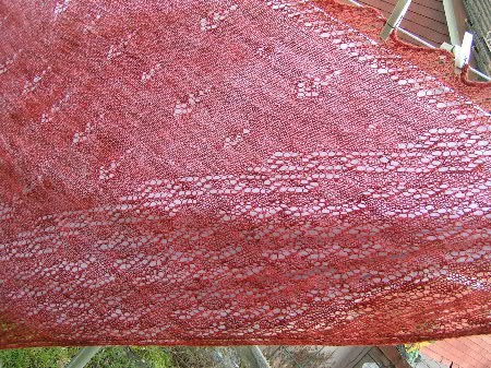 Nature scene shawl - Seitenkante